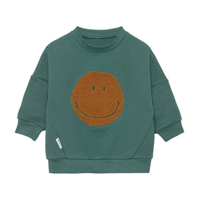 Kinder Pullover - Bio Baumwolle, Little Gang, Smile Grün