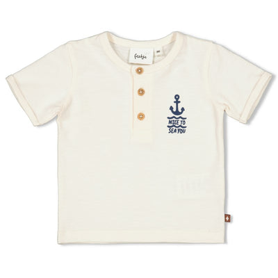 Feetje-T-Shirt - Let's Sail-Natur
