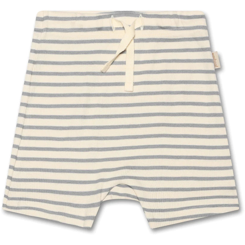 Petit Piao-Shorts Modal Striped-Blue Mist/Off White
