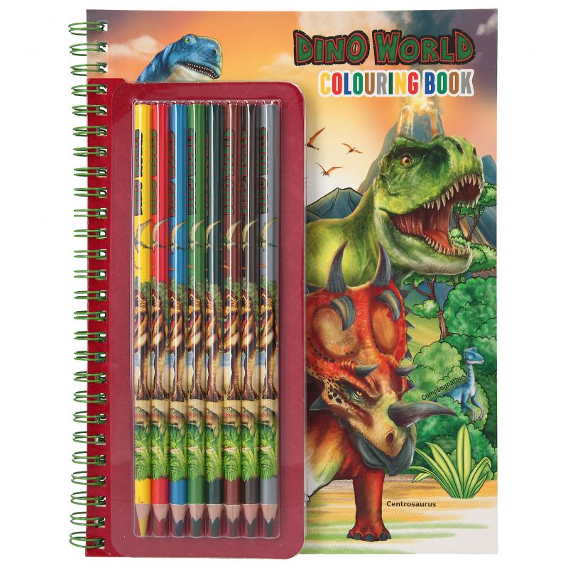 Depesche - Dino World Malbuch mit Buntstiften
