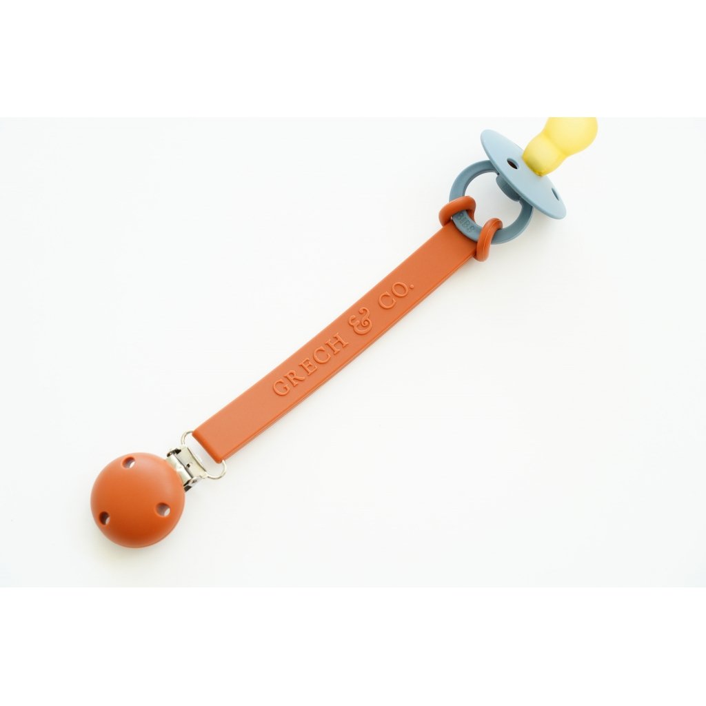 Grech & Co. - Pacifier Clips - Rust - One-size
