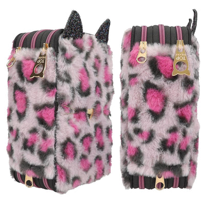 Depesche - TOPModel 3 Fach Federtasche Leo Fell REBEL KITTY