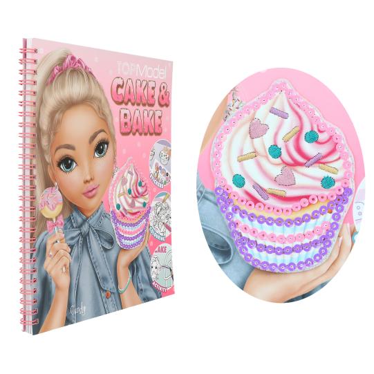 TOPModel Cake & Bake Malbuch mit Pailletten