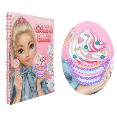 TOPModel Cake & Bake Malbuch mit Pailletten