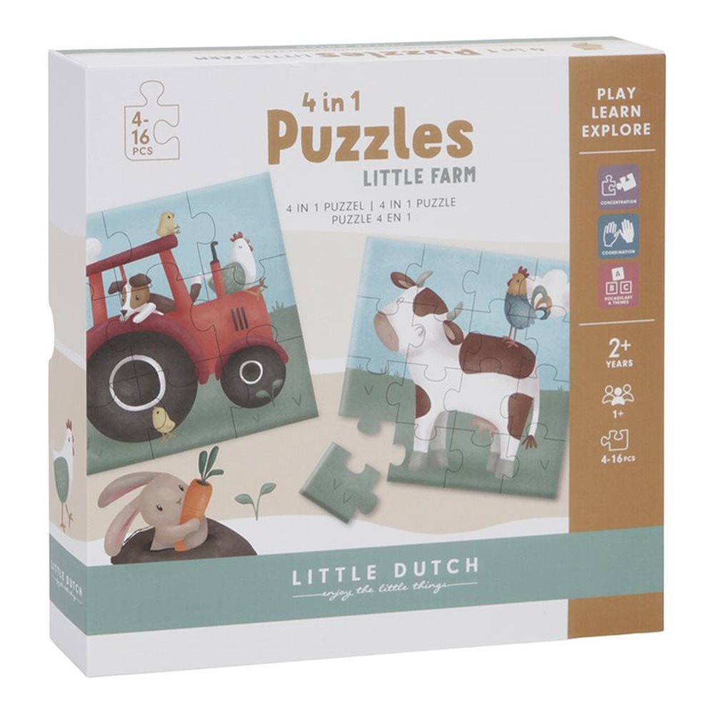 4 in 1 Puzzle-Set Little Farm