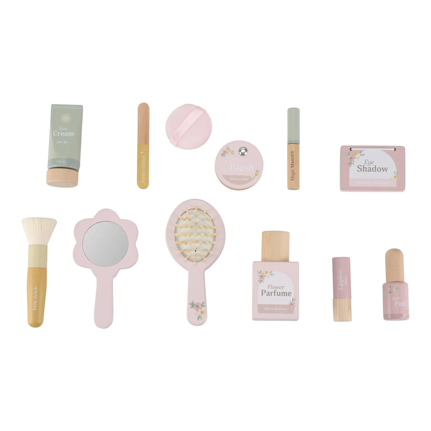 Holz-Make-up-Set - Mehrfarbig - Essentials