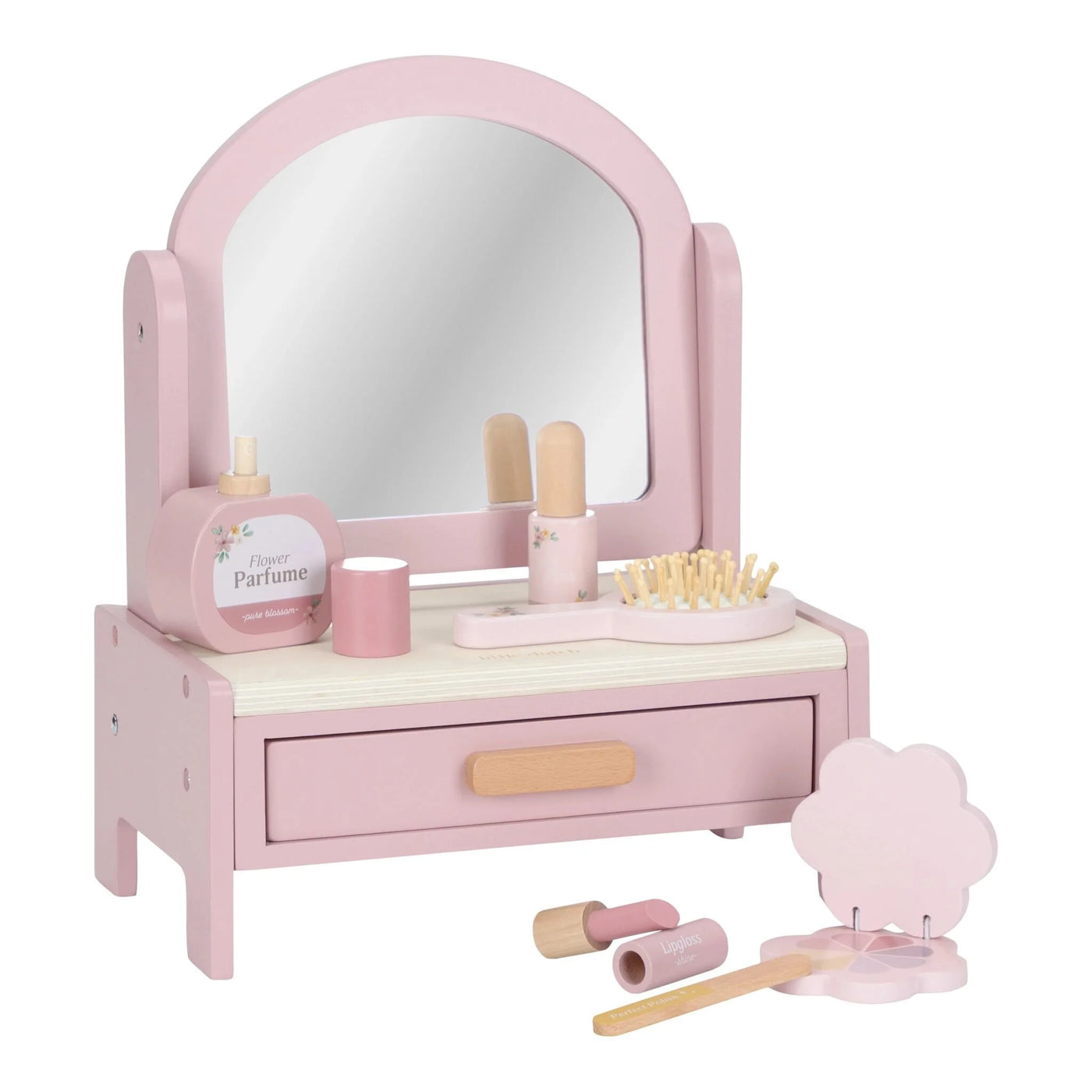 Little Dutch- Holz Frisiertisch - Rosa - Essentials