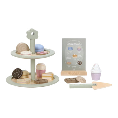 Holz-Etagere - Grün - Essentials