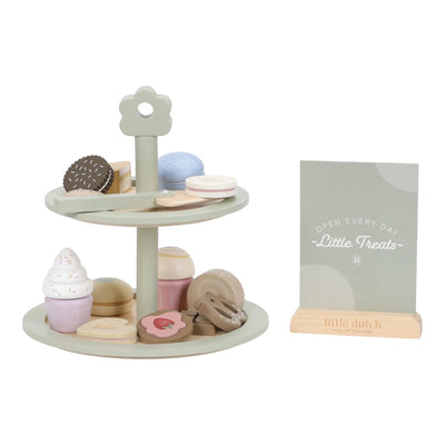 Holz-Etagere - Grün - Essentials