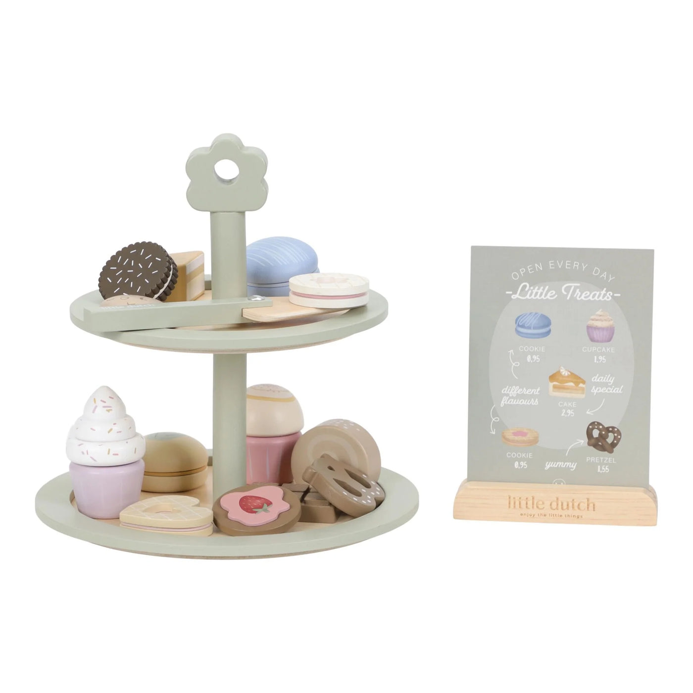 Holz-Etagere - Grün - Essentials