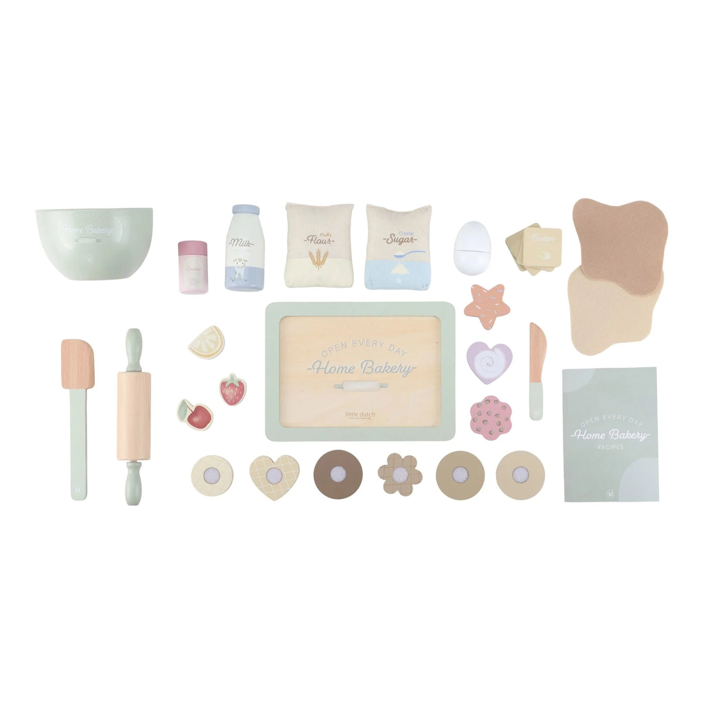 Holzbackset – Mehrfarbig – Essentials
