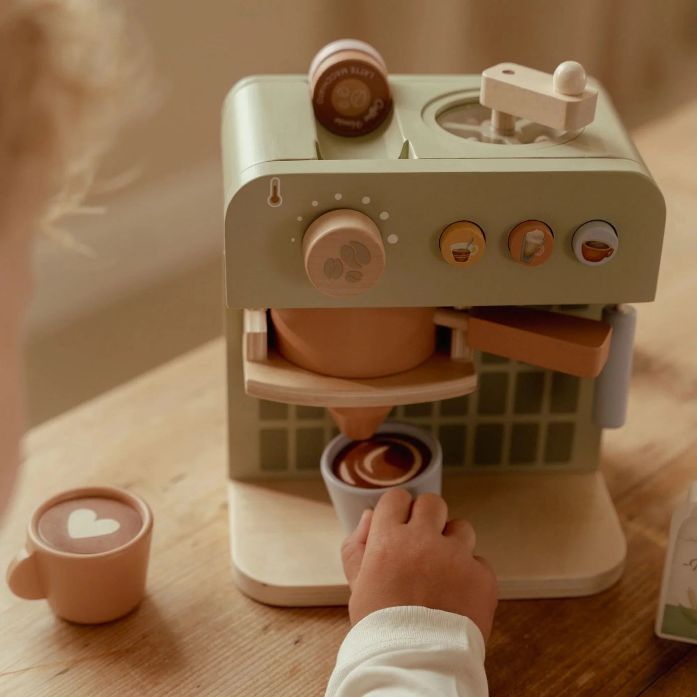 Little Dutch- Holz-Kaffeemaschine - Grün - Essentials