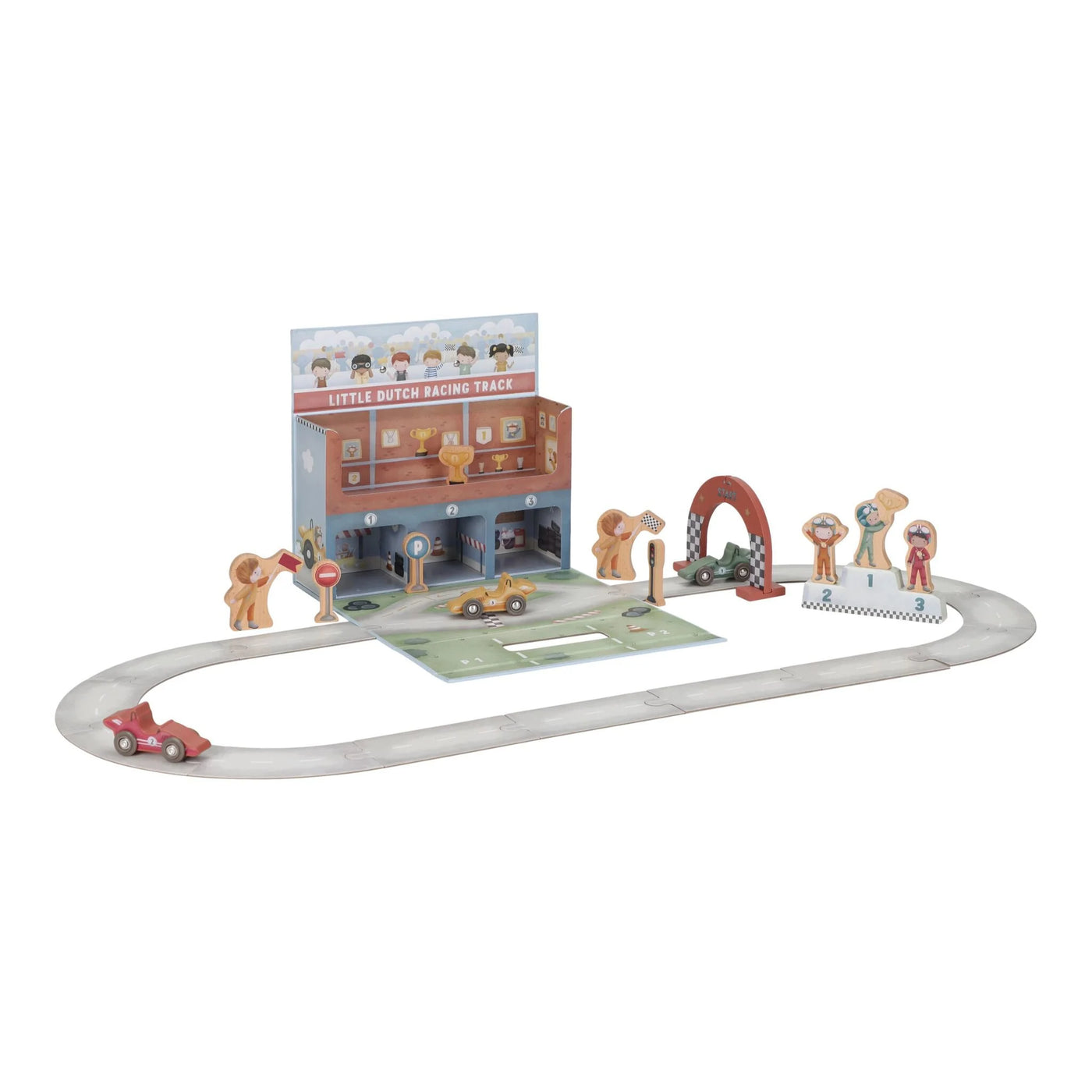 Holzrennbahn im Spielkoffer – Mehrfarbig – Essentials