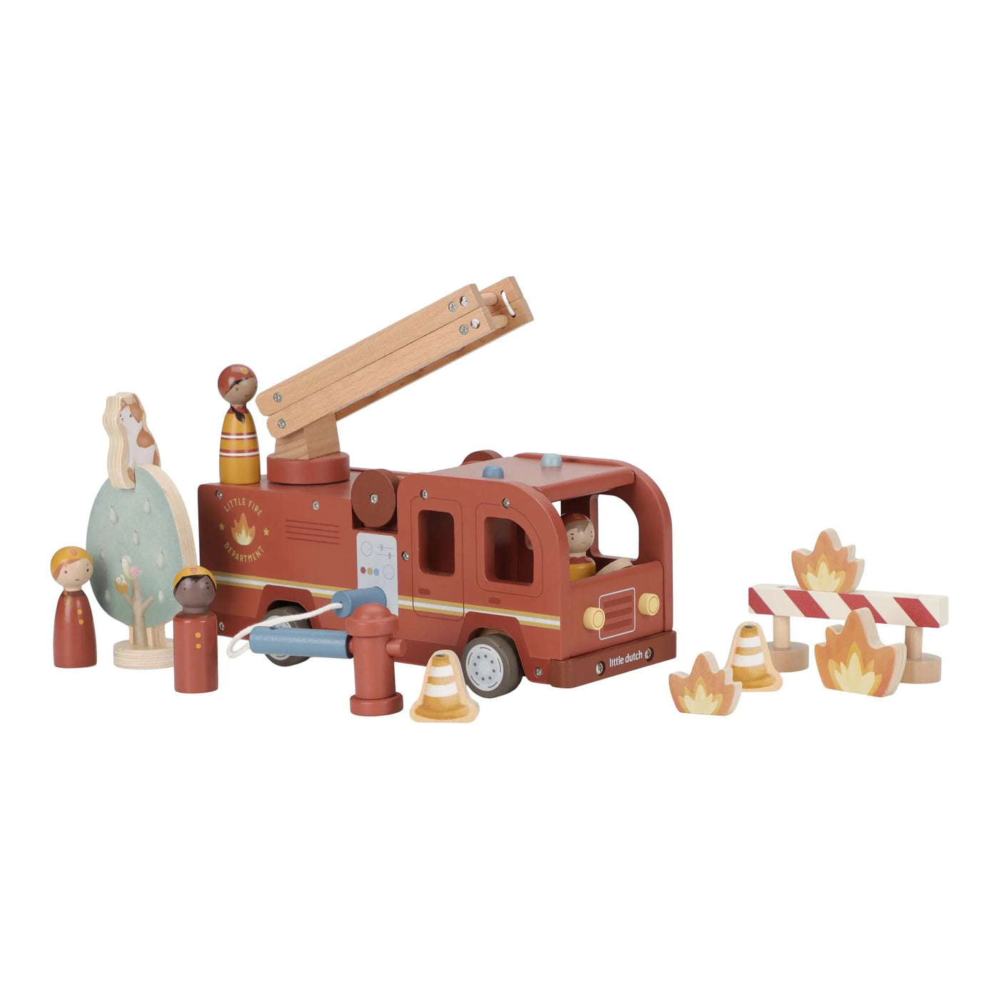 Holz-Feuerwehrauto – Rot – Essentials