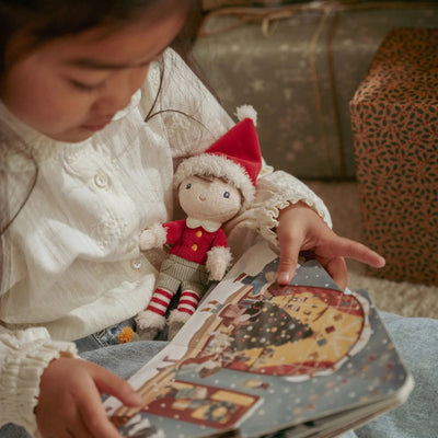 Weihnachtsbuch mit Kuscheltier Jim - Geschenkset - NL