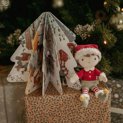 Weihnachtsbuch mit Kuscheltier Jim - Geschenkset - NL