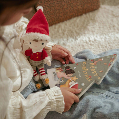 Weihnachtsbuch mit Kuscheltier Jim - Geschenkset - NL