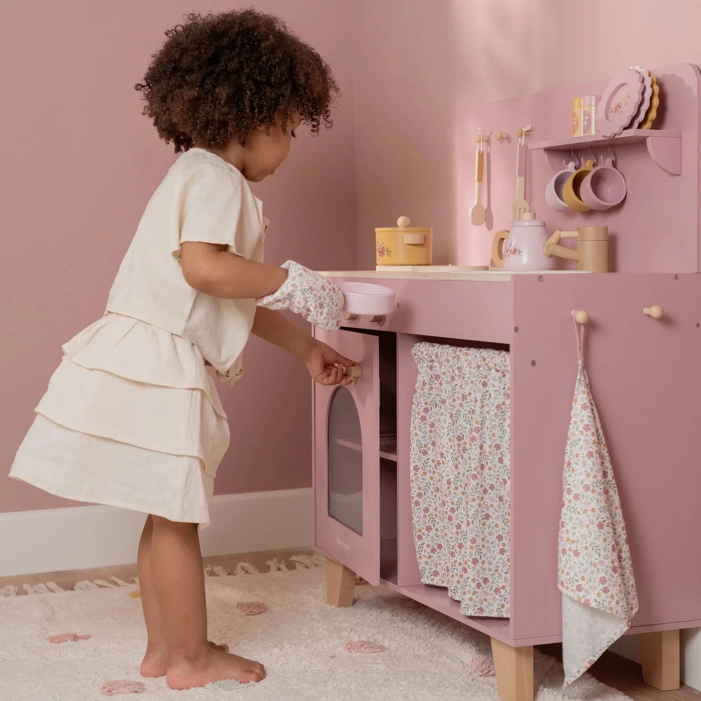 Holzkinderspielküche - Rosa - Essentials