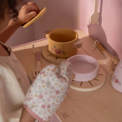 Holzkinderspielküche - Rosa - Essentials