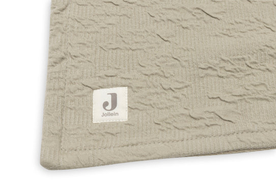 Decke Wiege 75x100cm Soft Waves Olive Green