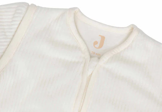 Jollein-Baby Schlafsack mit abnehmbaren Ärmeln 70cm Rib - Ivory-Weiß