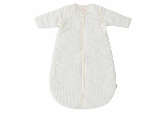 Jollein-Baby Schlafsack mit abnehmbaren Ärmeln 70cm Rib - Ivory-Weiß