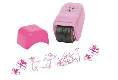 Rollstempel Winterzaube- gelb, rosa, grün oder blau