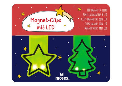 Magnet-Clips mit LED Winterzauber 2er Set