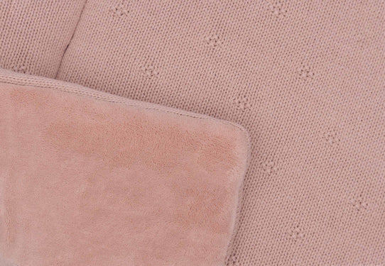 Jollein-Krabbeldecke 75x95cm Cosy Knit - Wild Rose-Rosa