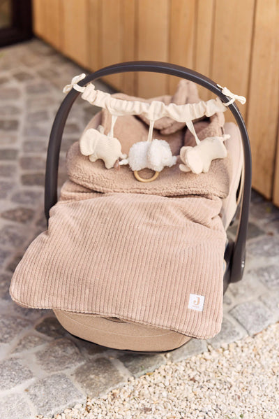 Jollein- Fußsack gruppe 0+ 3/5 punkte - Cloudy Rib- Milky coffee