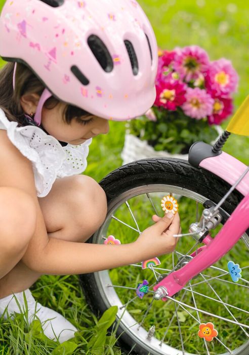 Fröhliche Fahrradspeichen-Clips