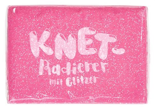 Knet-Radierer Glitzer (orange,lila, grün oder pink)