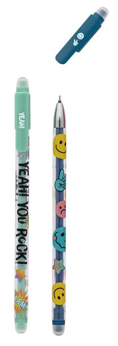 2er Set Radierbare Gelstifte Happy Day mint blau oder pink violet