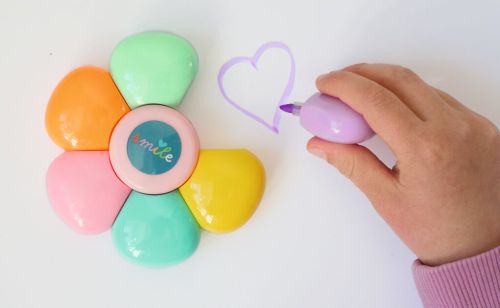 Mini-Bringsel Textmarker Blume oder stern