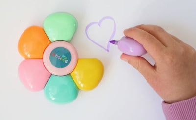 Mini-Bringsel Textmarker Blume oder stern