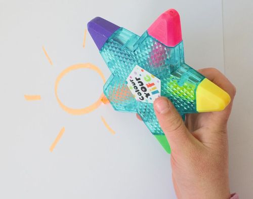 Mini-Bringsel Textmarker Blume oder stern
