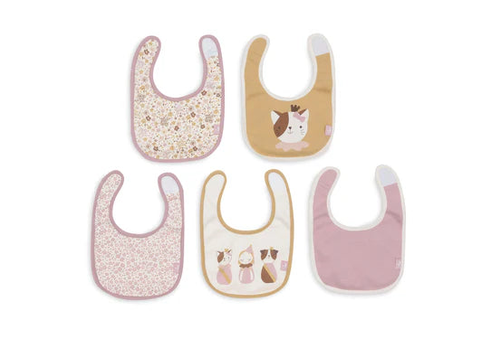 Jollein Lätzchen Jersey Wasserdicht - Flower Fairies - 5 Stück