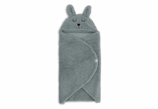 Jollein-Einschlagdecke für Babyschale Bunny - Sea Green-Grün