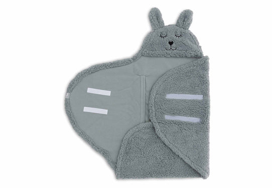 Jollein-Einschlagdecke für Babyschale Bunny - Sea Green-Grün