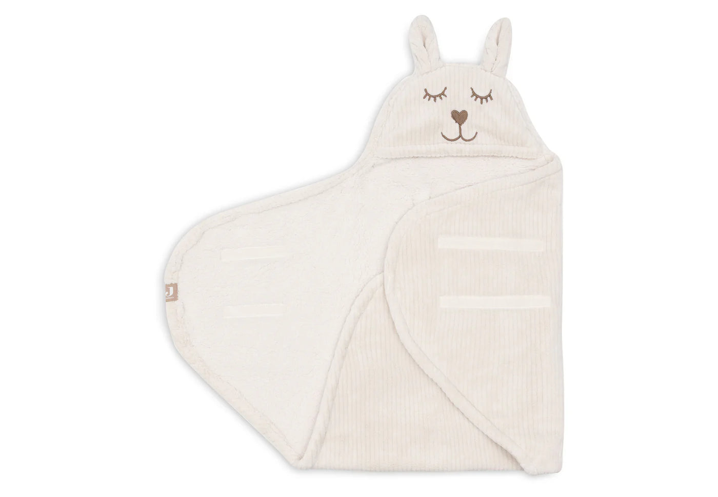 Jollein- Einschlagdecke für Babyschale - Bunny - Cloudy Rib - Oatmeal