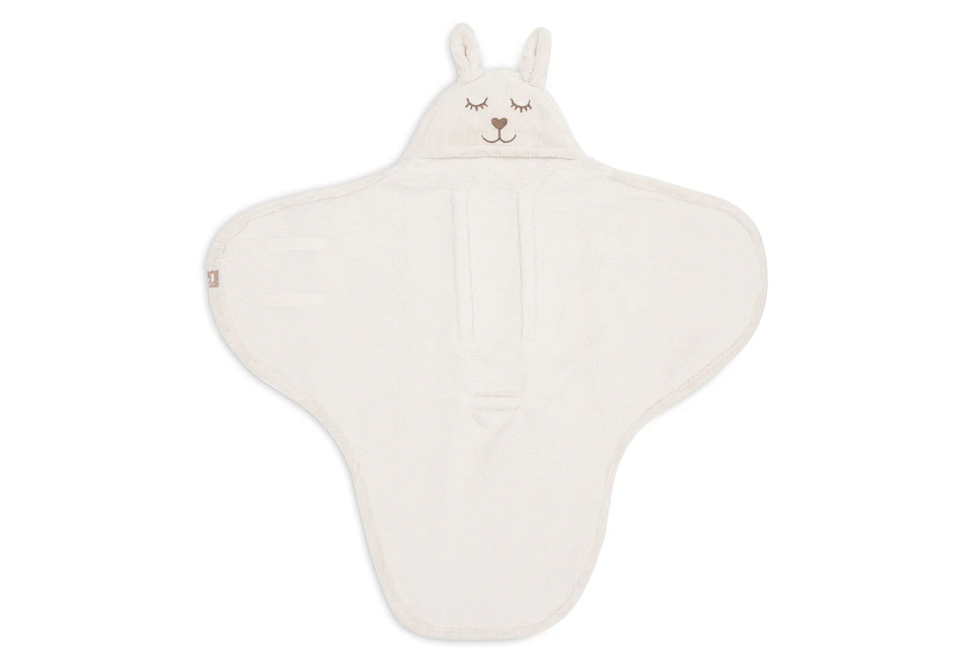 Jollein- Einschlagdecke für Babyschale - Bunny - Cloudy Rib - Oatmeal