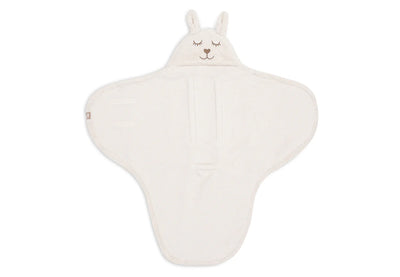 Jollein- Einschlagdecke für Babyschale - Bunny - Cloudy Rib - Oatmeal