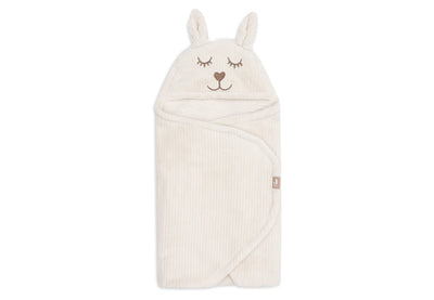 Jollein- Einschlagdecke für Babyschale - Bunny - Cloudy Rib - Oatmeal