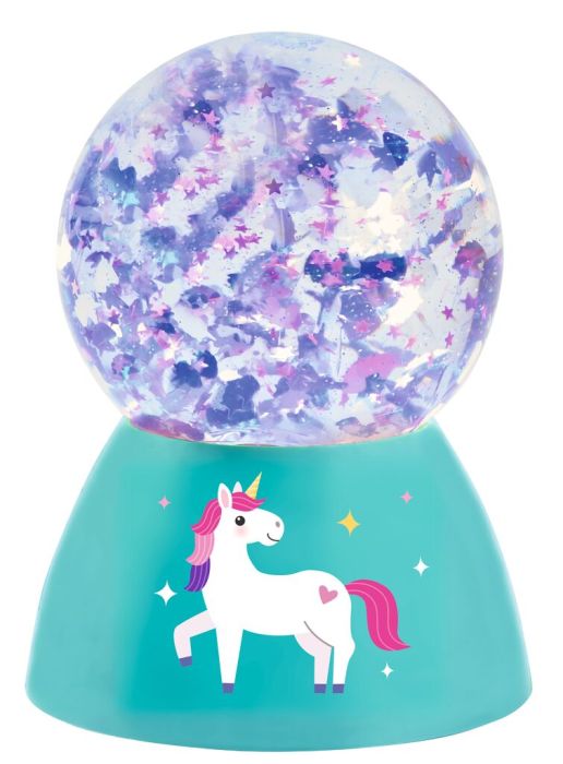 LED-Glitzer-Zauberkugel Einhorn