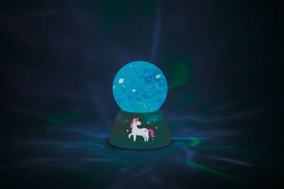 LED-Glitzer-Zauberkugel Einhorn