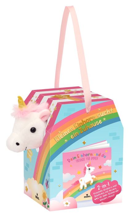 Kleines Einhorn sucht ein Zuhause - Buch und Kuscheltier im Set