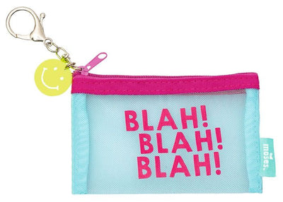Transparente Mini-Täschen Happy Day (blau, pink, grau oder violett)