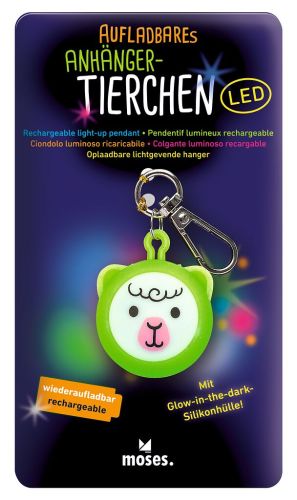 Aufladbares Anhänger-Tierchen ( blau, pink, orange, grün)