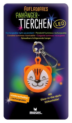 Aufladbares Anhänger-Tierchen ( blau, pink, orange, grün)