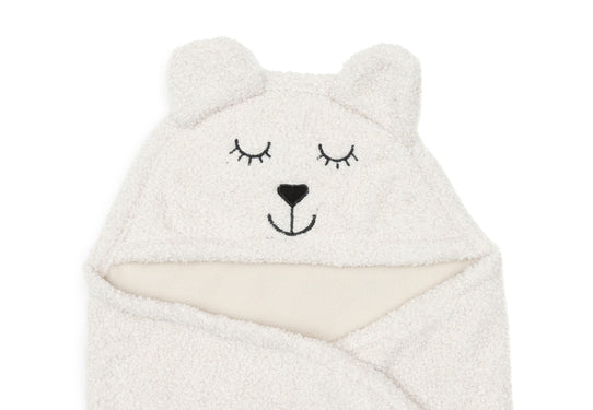 Jollein-Einschlagdecke Wrap Blanked Bear Oatmeal